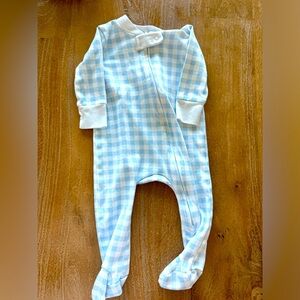Magnolia Baby Blue Gingham Footie